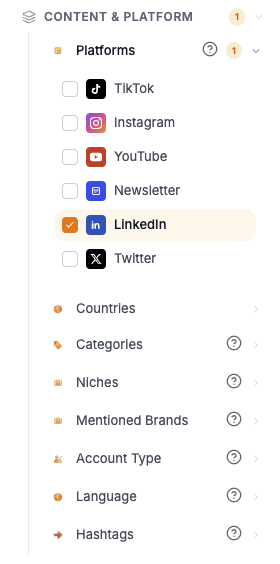 LinkedIn Creator Search