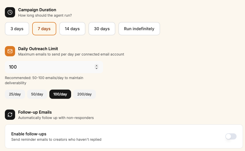 Follow-Up Cadence Builder