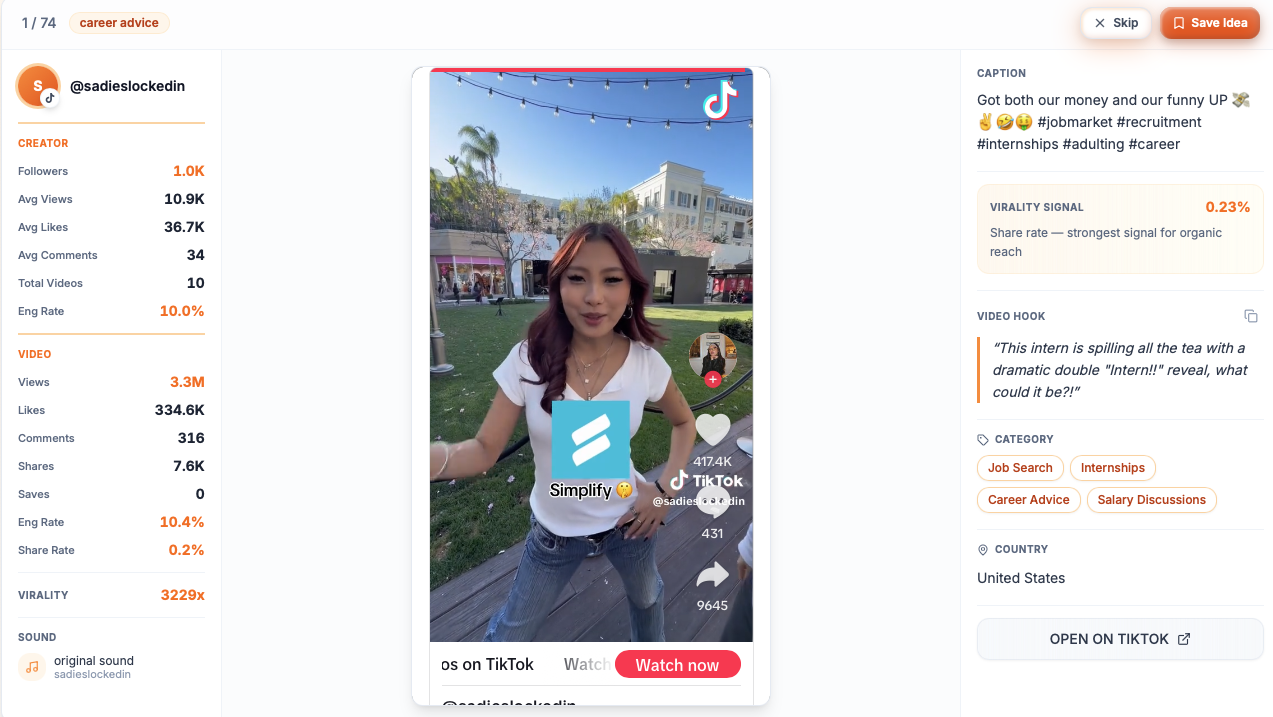 Add website interface for content discovery